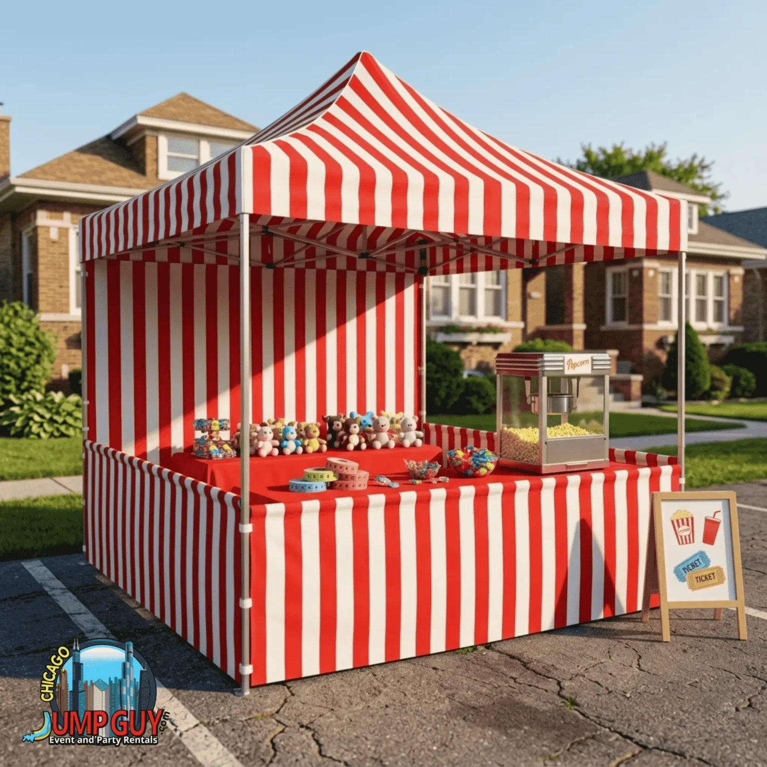 10x10 Carnival Tent Booth rental for Western Springs IL events in ZIP code 60558