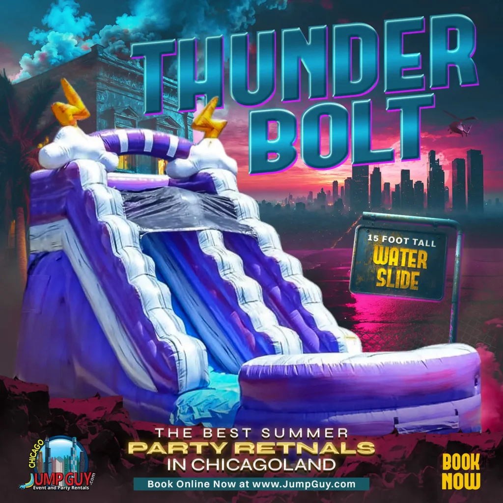 15 Ft Thunder Bolt Water Slide rental for Western Springs IL events in ZIP code 60558