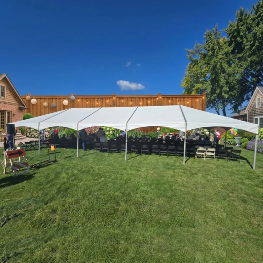 20x50 Keder Frame Tent rental for Western Springs IL events in ZIP code 60558