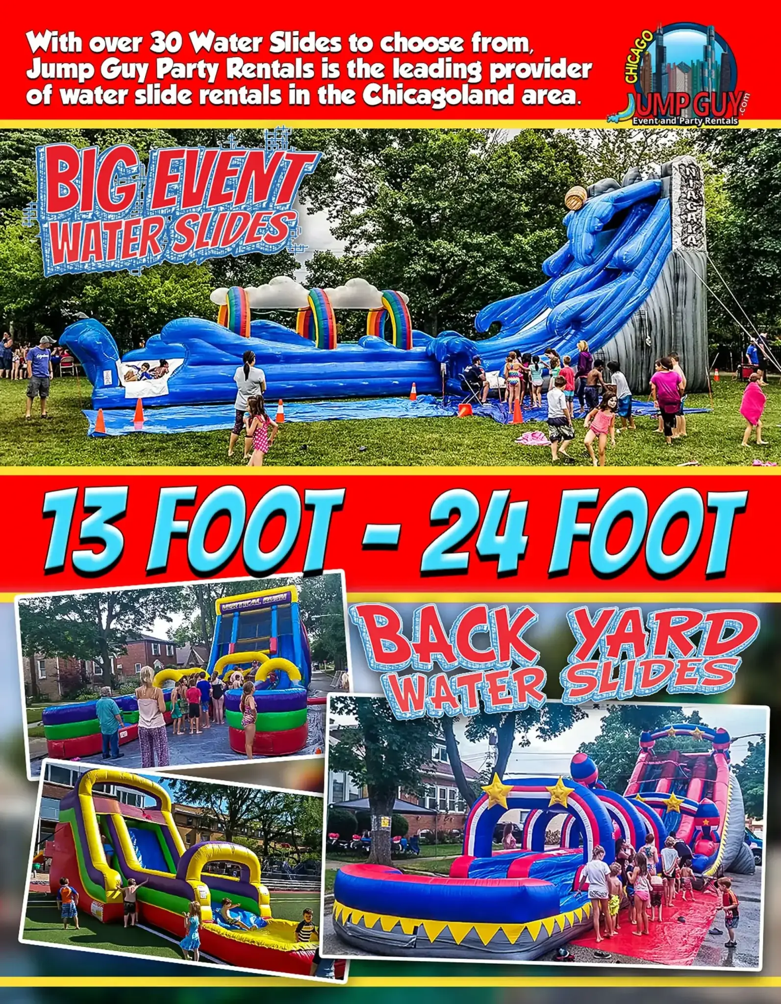 Backyard Water Slide rental for Western Springs IL events in ZIP code 60558