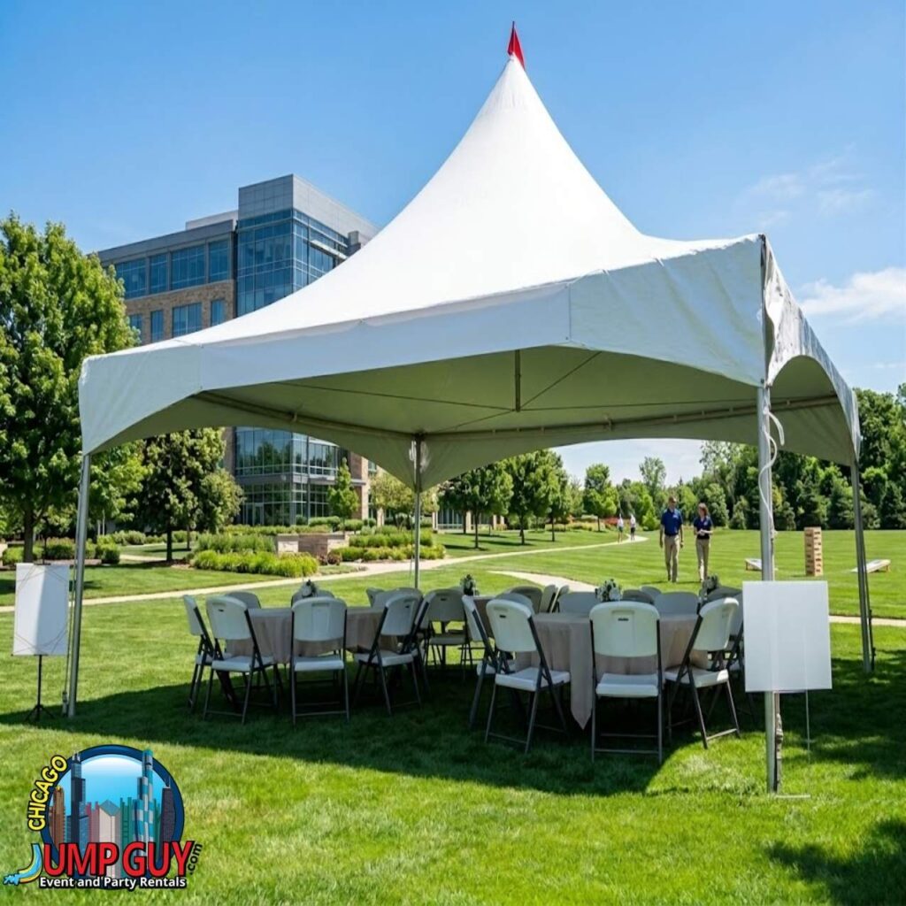 20x20 High Peak Frame Tent rental for Western Springs IL events in ZIP code 60558