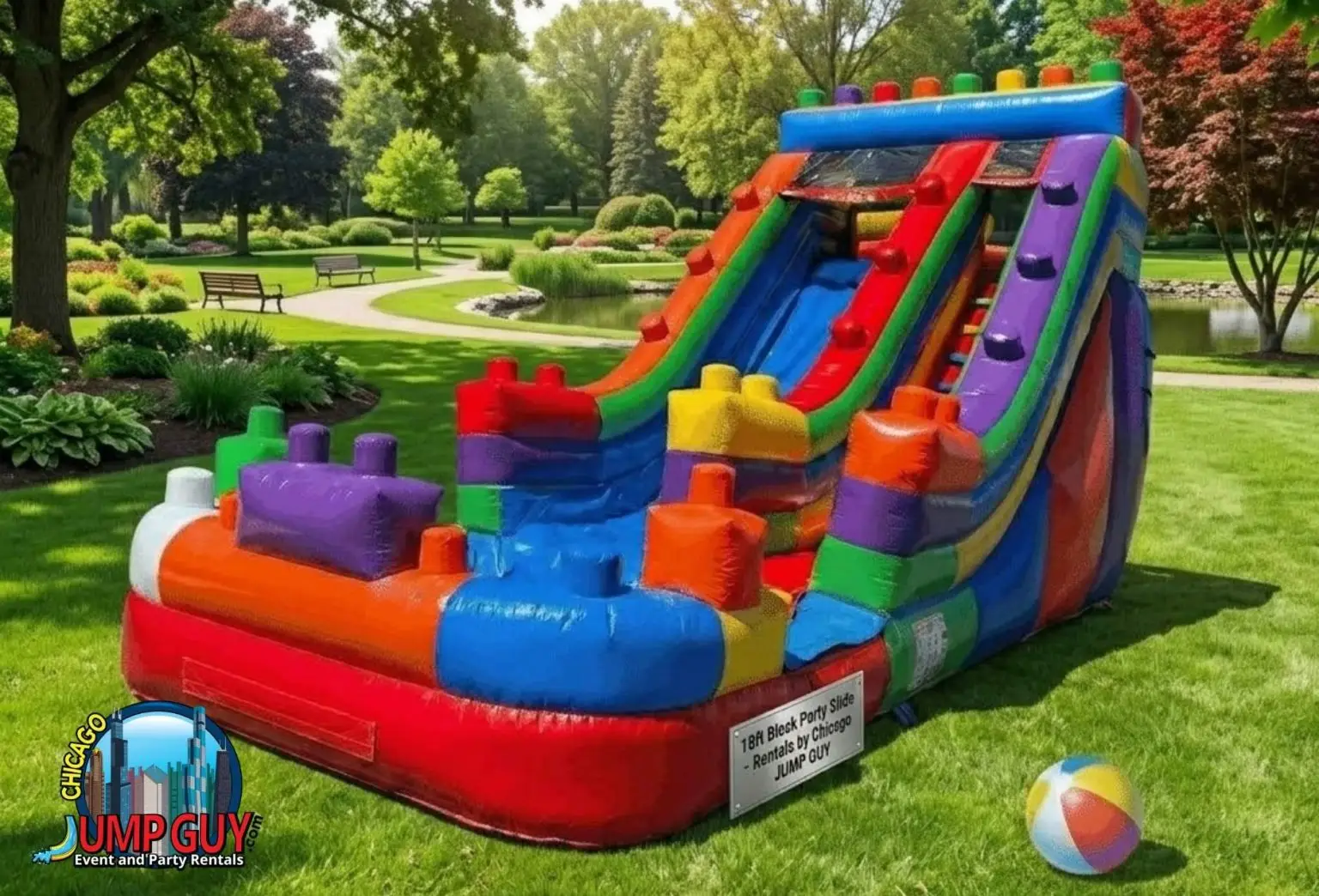 Single Lane Backyard Water Slide rental for Western Springs IL events in ZIP code 60558
